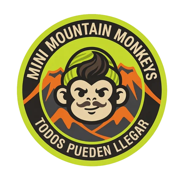 Playera Mini Mountain Monkeys con el parche bordado al frente.