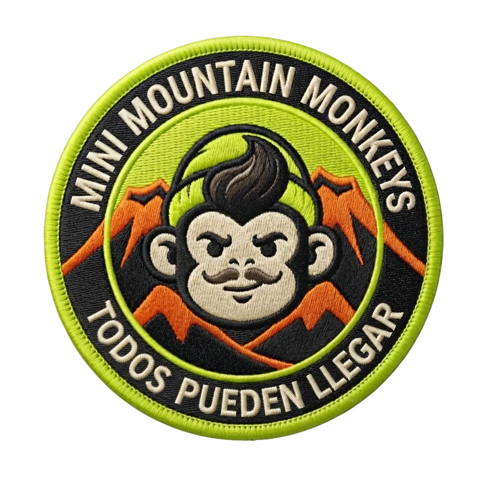 Parche bordado de Mini Mountain Monkeys.
